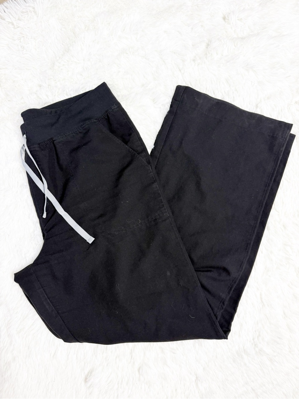 FIGS Isabel High Rise Wide Leg Scrub Pants XL Tall Black Style 1001567T